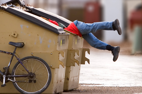 Image result for dumpster diving